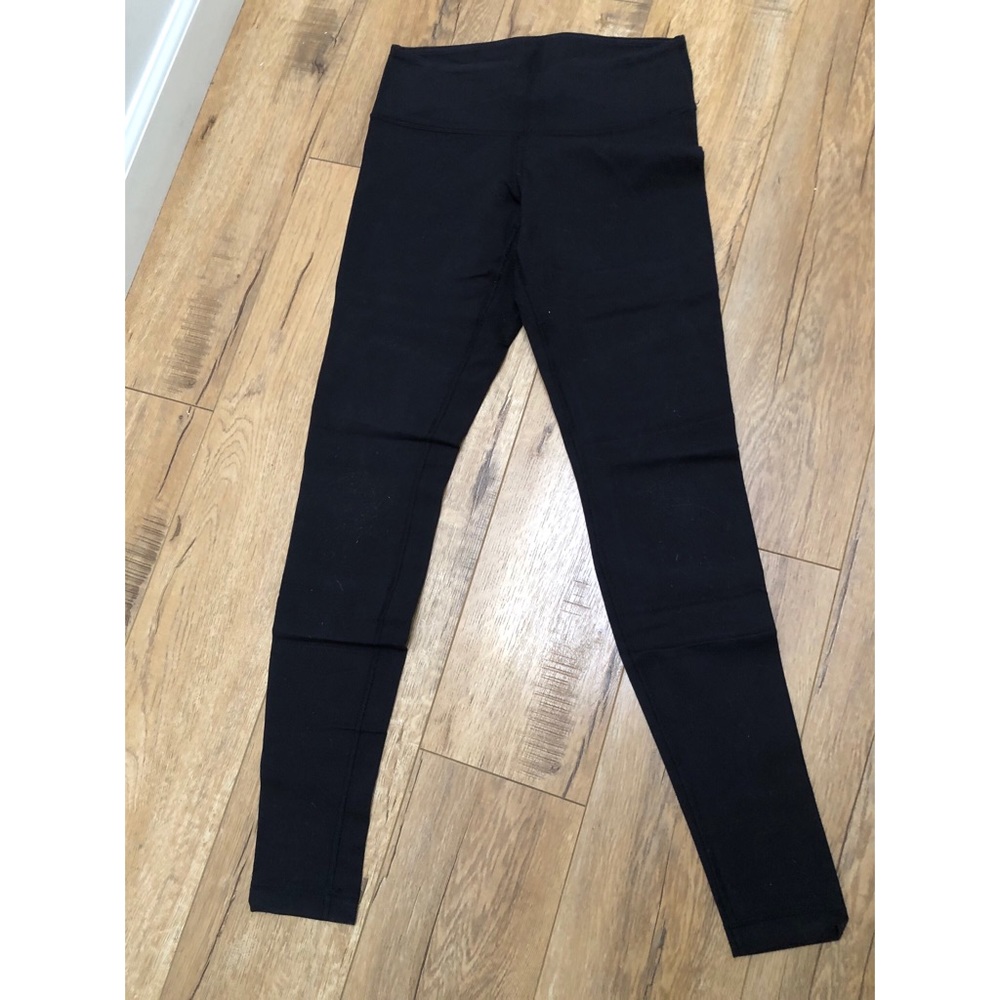 Lululemon black wunder under leggings, 6, original